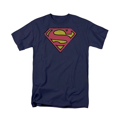 Superman Big & Tall Distressed Shield Short Sleeve Adult Tee / T-Shirt