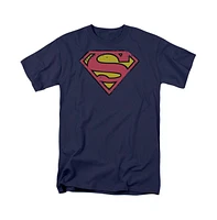 Superman Big & Tall Distressed Shield Short Sleeve Adult Tee / T-Shirt