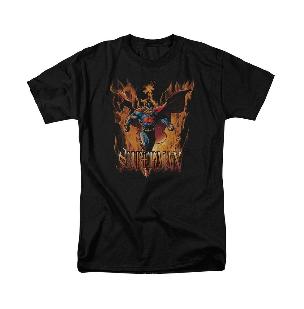 Superman Big & Tall Through The Fire Short Sleeve Adult Tee / T-Shirt