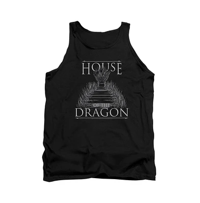 House Of The Dragon Mens Sword Throne Adult Tank Top