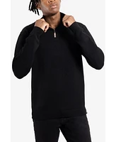 Spring + Mercer Men's Quarter Zip Mock Neck Sweater