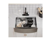 Casainc 36inch L x 20inch W Stainless Steel Kitchen Sink with Sink Grid, Cutting Board and Dish-Drying Rack