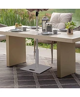 LAGarden Square Umbrella Base with Wheels Market Stand Load Capacity 220Lb for 2 3/8" Pole Patio Umbrella Stand Outdoor