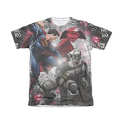 Batman V Superman Men's Showdown Adult Poly/Cotton Short Sleeve Tee / T-Shirt