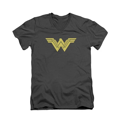 Batman V Superman Mens Clean Line Logo Short Sleeve Adult Neck Premium Cotton Tee / T-Shirt