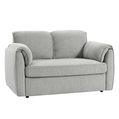 Chenille Sofa Bed - Modern Convertible Couch with Plush Comfort and Durable Design for Living Room Bedroom, (Blue)