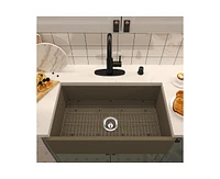 Casainc 33inch L x 18inch W Farmhouse Kitchen Sink with Accessories