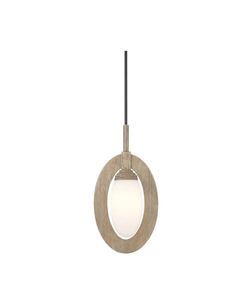 Possini Euro Design Orbit 11" Modern Coastal Pendant Ceiling Light Fixture Dining Room Over Table Kitchen Island Foyer Hanging Brown Matte Black and W