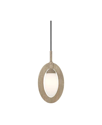 Possini Euro Design Orbit 11" Modern Coastal Pendant Ceiling Light Fixture Dining Room Over Table Kitchen Island Foyer Hanging Brown Matte Black and W