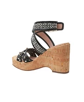Linea Paolo Varena | Faux Pearl And Crystal Adorned Platform Sandals