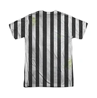 Beetlejuice Men's Suit (Front/Back Print) Short Sleeve Adult Poly Crew Tee / T-Shirt