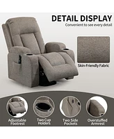 Infinite Position Up to 350 Lbs Power Lift Recliner Chair for Elderly Heavy Duty Motion Mechanism with 8-Point Vibration Massage and Lumbar Heating