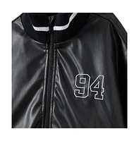 Cotton On Boys Harry Faux Leather Bomber Jacket