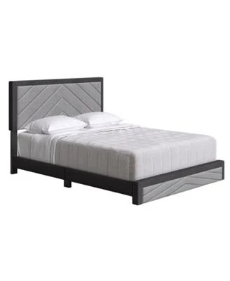 Boyd Sleep Modern Chevron Upholstered Platform Bed With 14 Slat System X2013 700 Lb Capacity