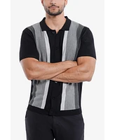 Men's Stripe Polo Sweater