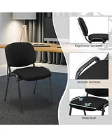 Gouun Office Chair with Metal Frame and Padded Cushions for Conference Room-Set of 2