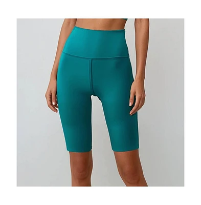 Calypsa Women's Tummy Control Long Bike Swim Shorts