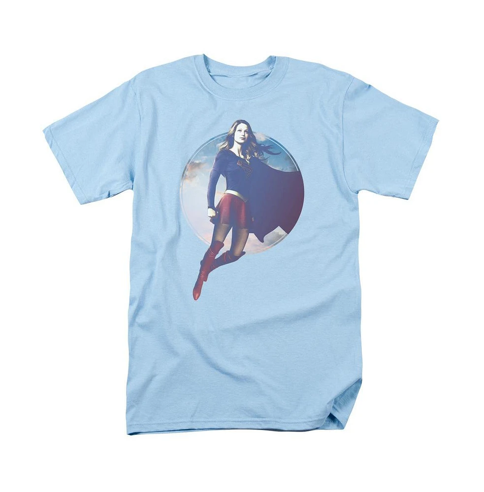 Supergirl Men's Cloudy Circle Short Sleeve Adult Tee / T-Shirt