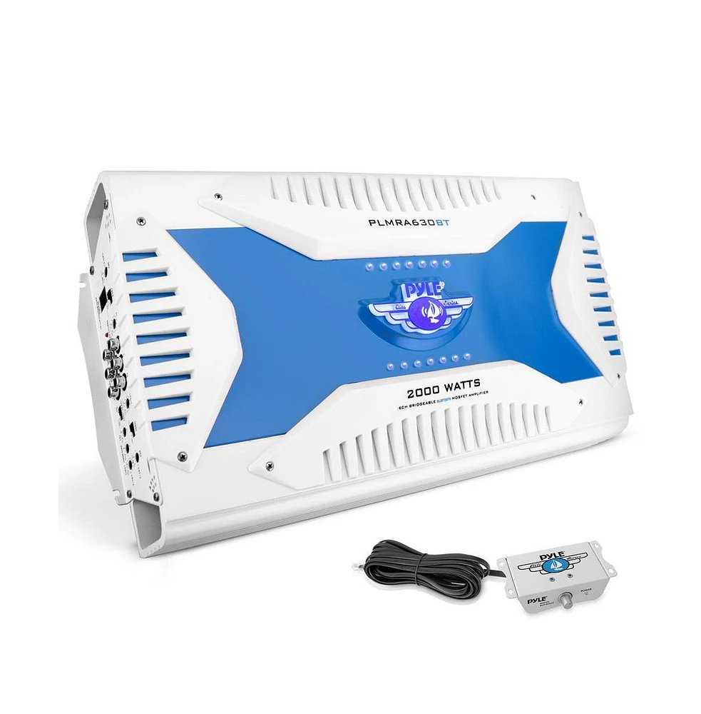 Pyle 6-Ch. Elite Bluetooth Marine Amplifier, Bridgeable 2000W Waterproof Amp