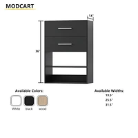 Short Tower Wood Built Closet Organizer Unit, Starter Kit