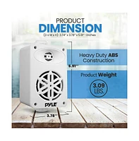 Pyle 3.5” 2-Way Indoor/Outdoor Speaker System - Waterproof Design with 1/2” High Compliance Polymer Tweeter