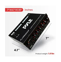 Pyle 5-Band Parametric Equalizer with Subwoofer Gain Control, Half-din Size