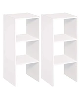 ClosetMaid Decorative Home Stackable 2-Cube Organizer Storage, White (3 Pack)