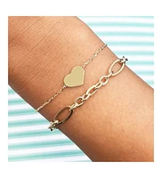 The Lovery Gold Single Heart Bracelet 14K Gold