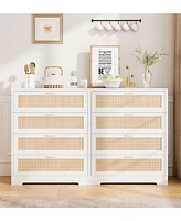gaomon 4 Drawer Dresser Rattan Dresser