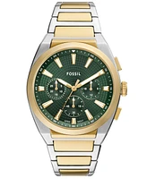 Fossil Men's Everett Chronograph Two-Tone Stainless-Steel Watch, 44mm