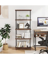 Gouun 5-Tier Multipurpose Display Rack with Metal Frame-5-Tier