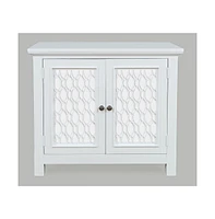 Jofran Isabella 38" Luxury Mirrored Accent Storage Cabinet