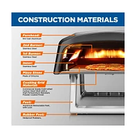NutriChef Portable Outdoor Pizza Oven, Gas-Fired, Fire & Stone Cooking