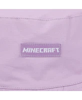 Minecraft Boys Confetti Blocks Youth Purple Reversible Bucket Hat