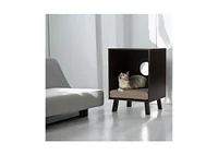 Slickblue Sturdy Modern Cat End Table Cat Bed Cube Lounge