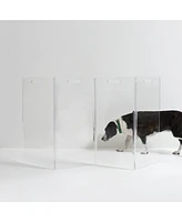 Hiddin Clear Freestanding Pet Gate Zig Zag