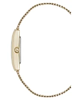 Anne Klein Women's Quartz Gold-Tone Stainless Steel Mesh Watch, 20mm