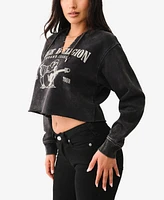 True Religion Women's Buddha Pullover Chain Hoodie