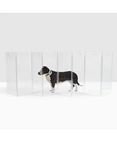 Hiddin Clear Freestanding Pet Gate Zig Zag