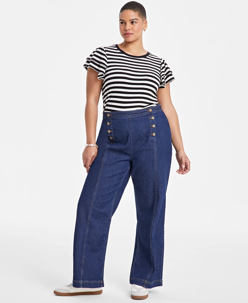 On 34th Trendy Plus Sailor Jean, Exclusively at Macy's