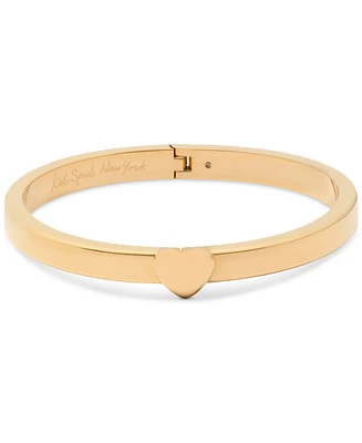 Kate Spade New York Gold-Tone Polished Heart Bangle Bracelet