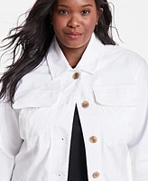 On 34th Trendy Plus Short Utility Jacket, Exclusively at Macy's