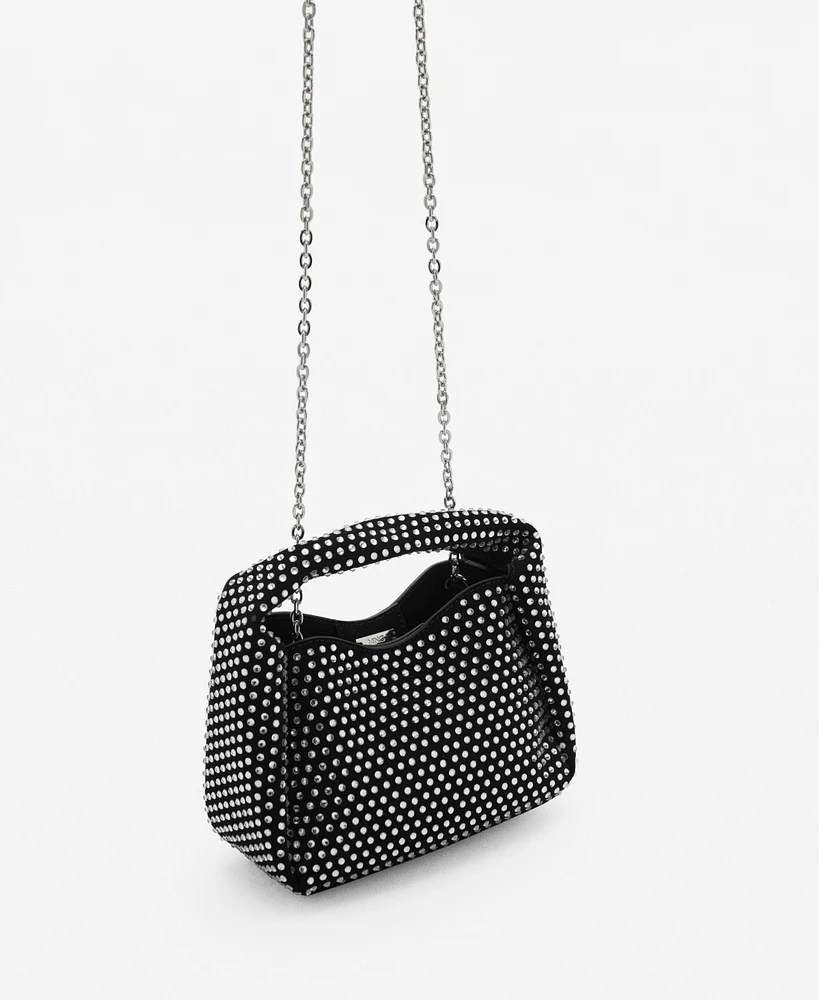 Mango Women's Mini Rhinestone Chain Bag