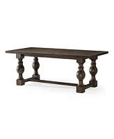 Maven Lane Leon Traditional Wooden Dining Table in Antiqued Brown Finish