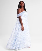 City Studios Trendy Plus Off-The-Shoulder Ball Gown