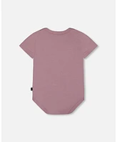 Deux par Baby Girls Cotton Onesie Old Mauve