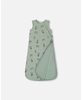 Deux par Baby Boys Printed Muslin Sleep Sack Sage Monkey - Infant|Toddler