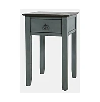 Jofran Devon Farmhouse Distressed Solid Wood End Table