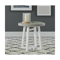 Liberty Furniture Round End Table Contemporary White