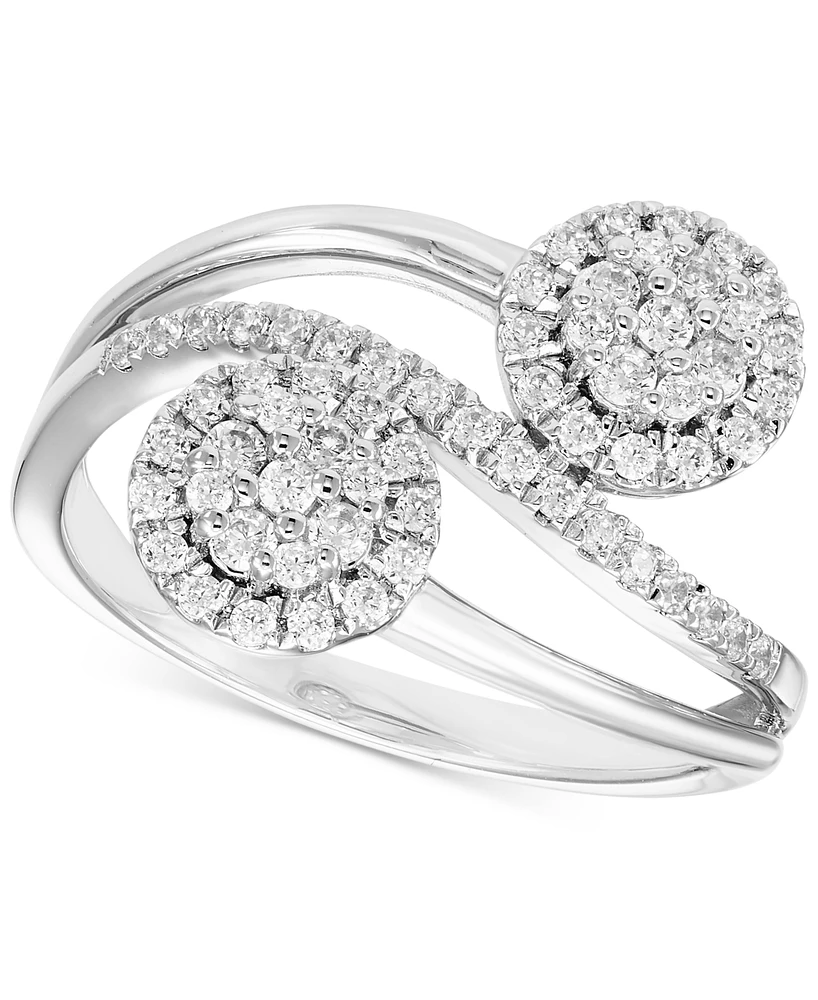 Diamond Cluster Multi-Row Ring (1/2 ct. t.w.) in 10k White Gold